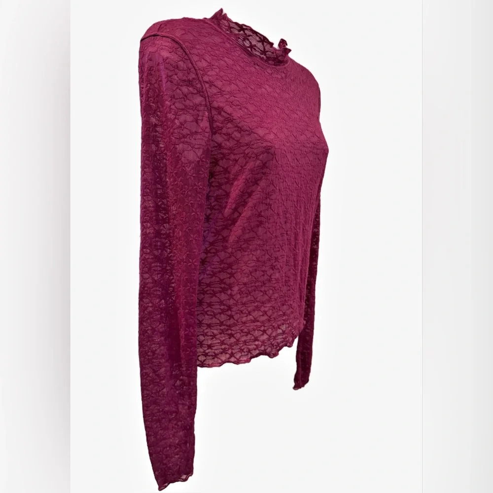 Free People Intimately | From The Start Mockneck Long Sleeve Textured Top - NWT